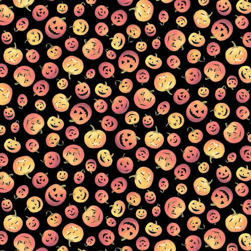 Fright Delight - Pumpkins Black by Lindsey Wilkes