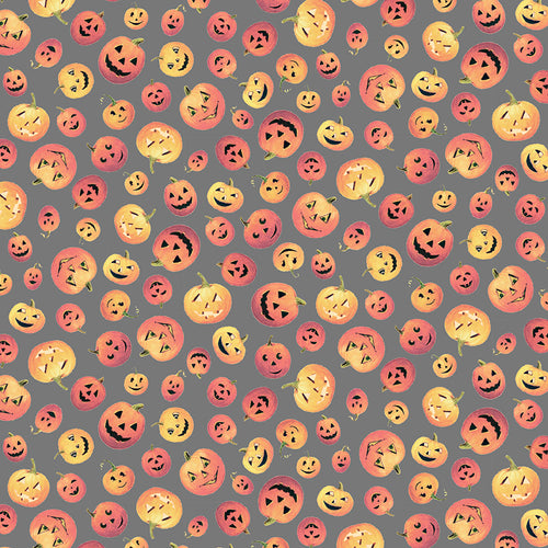 Fright Delight - Pumpkins Gray by Lindsey Wilkes