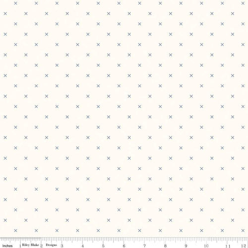 Bee Backgrounds - Cross Stitch Blue by Lori Holt