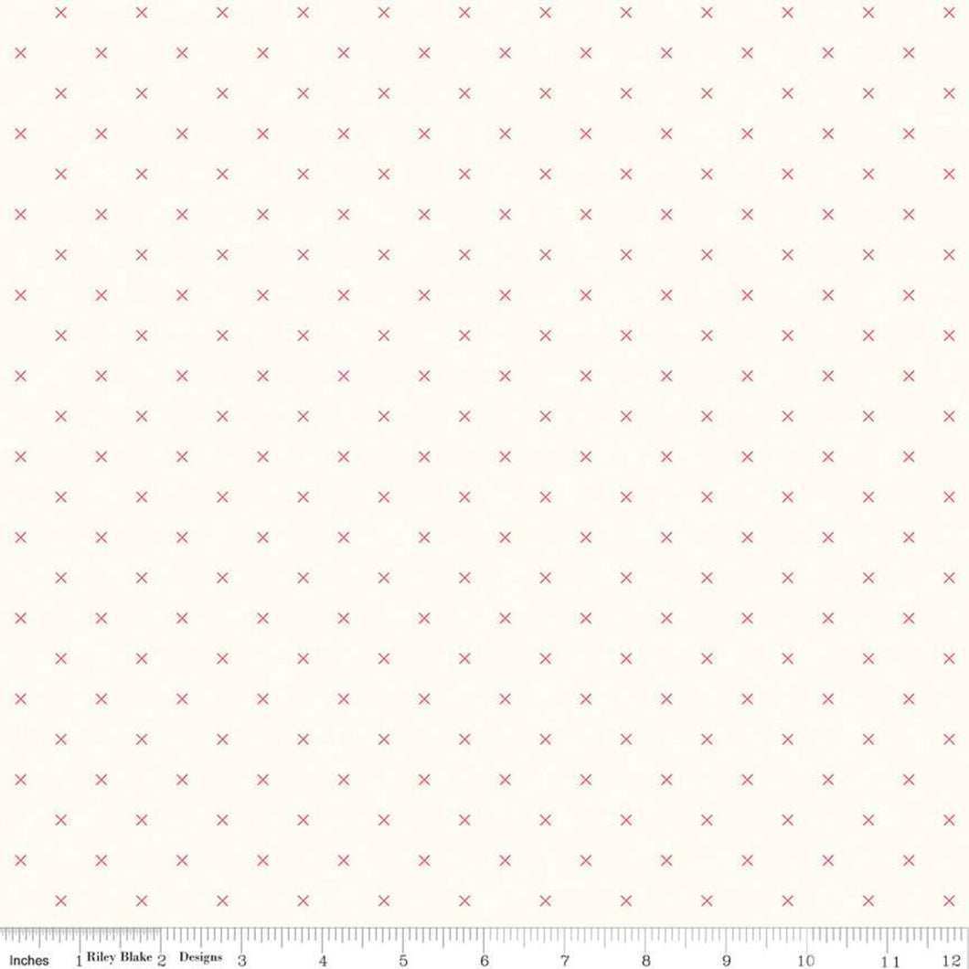 Riley Blake Backgrounds Crossstitch Gray (Regular)