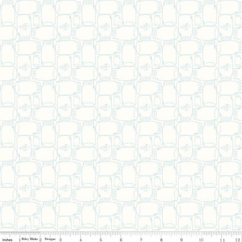 Bee Backgrounds - Canning Jar Aqua by Lori Holt