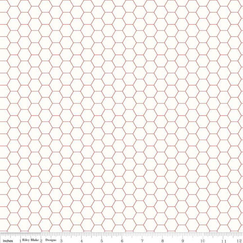 Bee Backgrounds - Honeycomb Red by Lori Holt