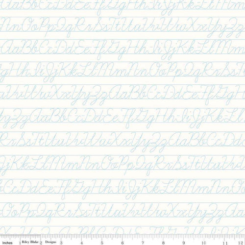 Bee Backgrounds - Penmanship Aqua by Lori Holt