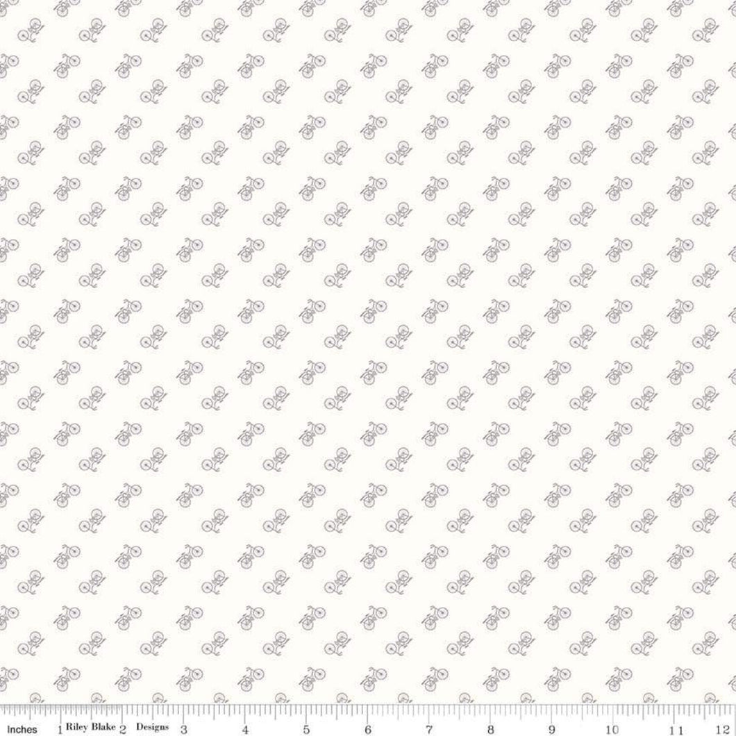 Bee Backgrounds - Bicycle Gray by Lori Holt