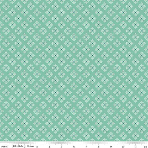 Bee Basics - Stitched Flower Teal by Lori Holt