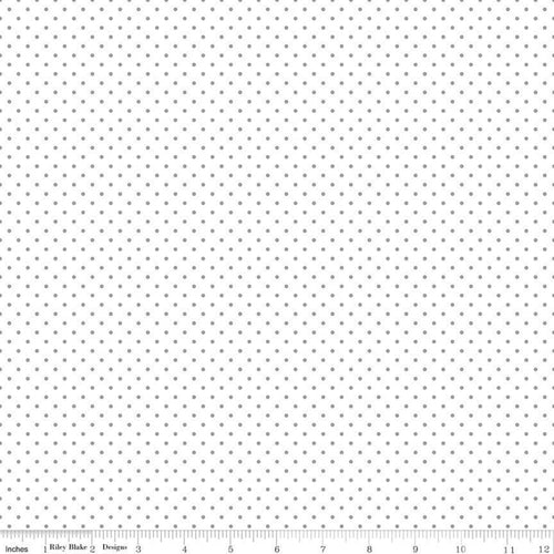 Swiss Dot - White - Gray by Riley Blake Designs