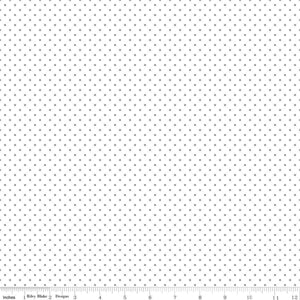 Swiss Dot - White - Gray by Riley Blake Designs