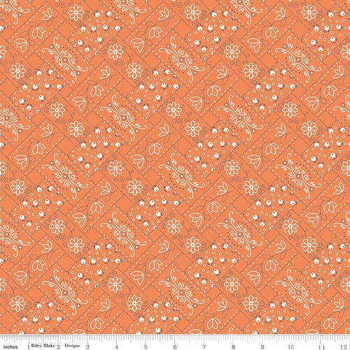 Farm Girl Vintage - Bandana - Orange by Lori Holt