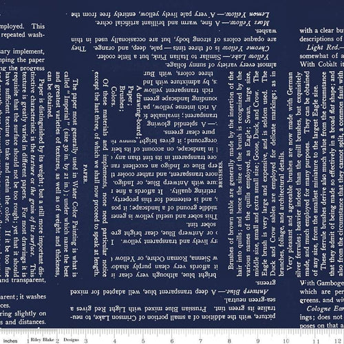 Painter's Palette Watercolor Text - Dark Blue by J. Wecker Frisch