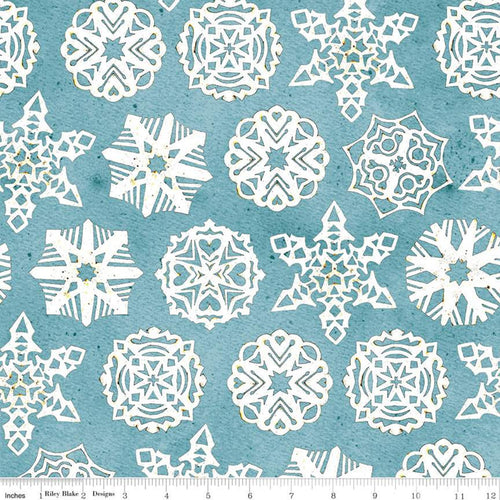 Snow Sweet - Paper Snowflakes Blue by Janet Wecker Frisch
