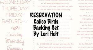 Calico Birds Backing Set by Lori Holt