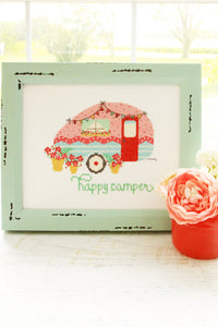 Happy Camper Cross Stitch by Flamingo Toes