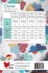 Clover Quilt Pattern by Cluck Cluck Sew