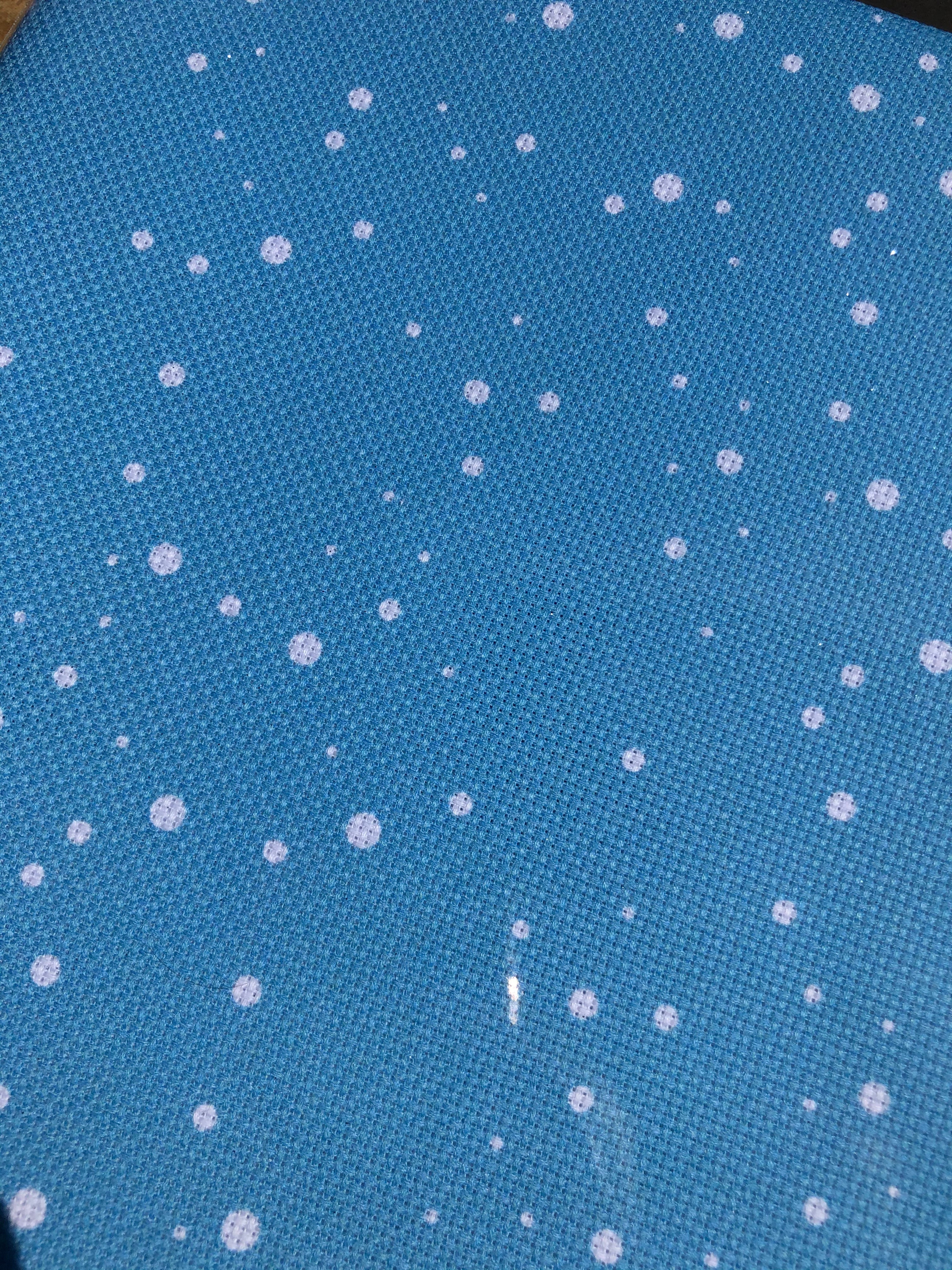 Cross Stitch Cloth - Fabric Flair 16 Count Aida - Snow on Blue