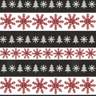Hello Winter - Flannel Stripes Black by Tara Reed