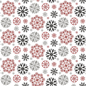 Hello Winter - Flannel Snowflakes Multi by Tara Reed