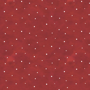 Hello Winter - Flannel Dots Red by Tara Reed