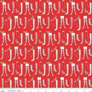 Pixie Noel 2 Flannel - Stockings Red by Tasha Noel