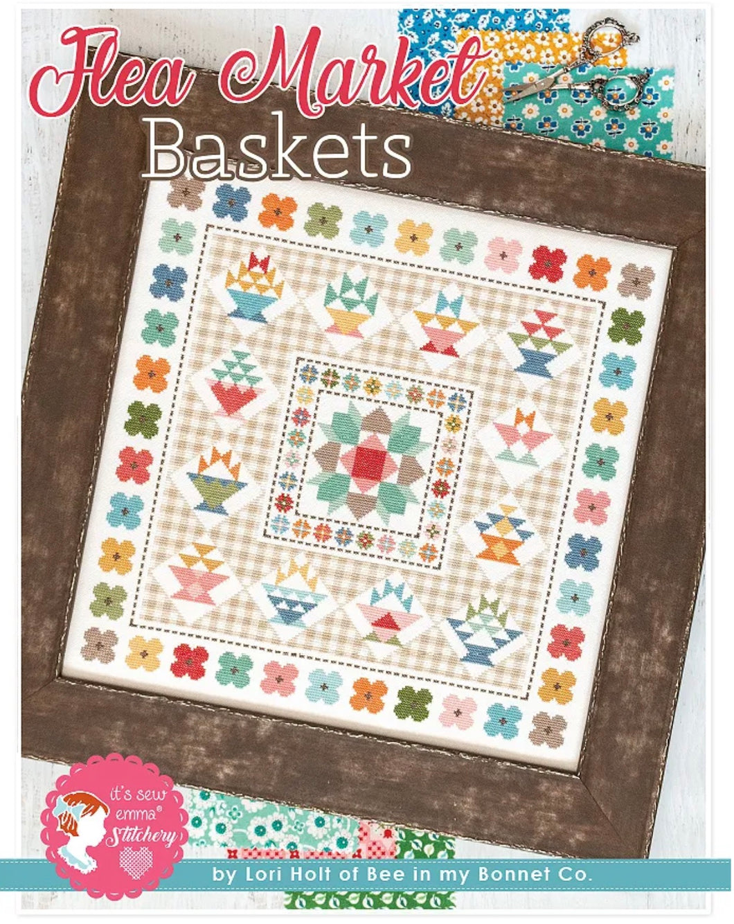 Flea Market Baskets Cross Stitch Pattern by Lori Holt