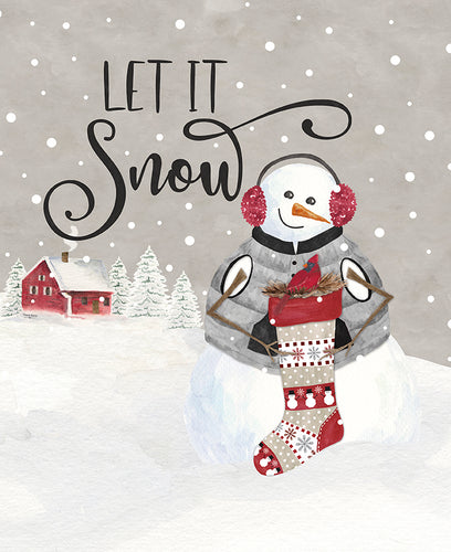 Hello Winter - Let It Snow - Flannel Panel by Tara Reed