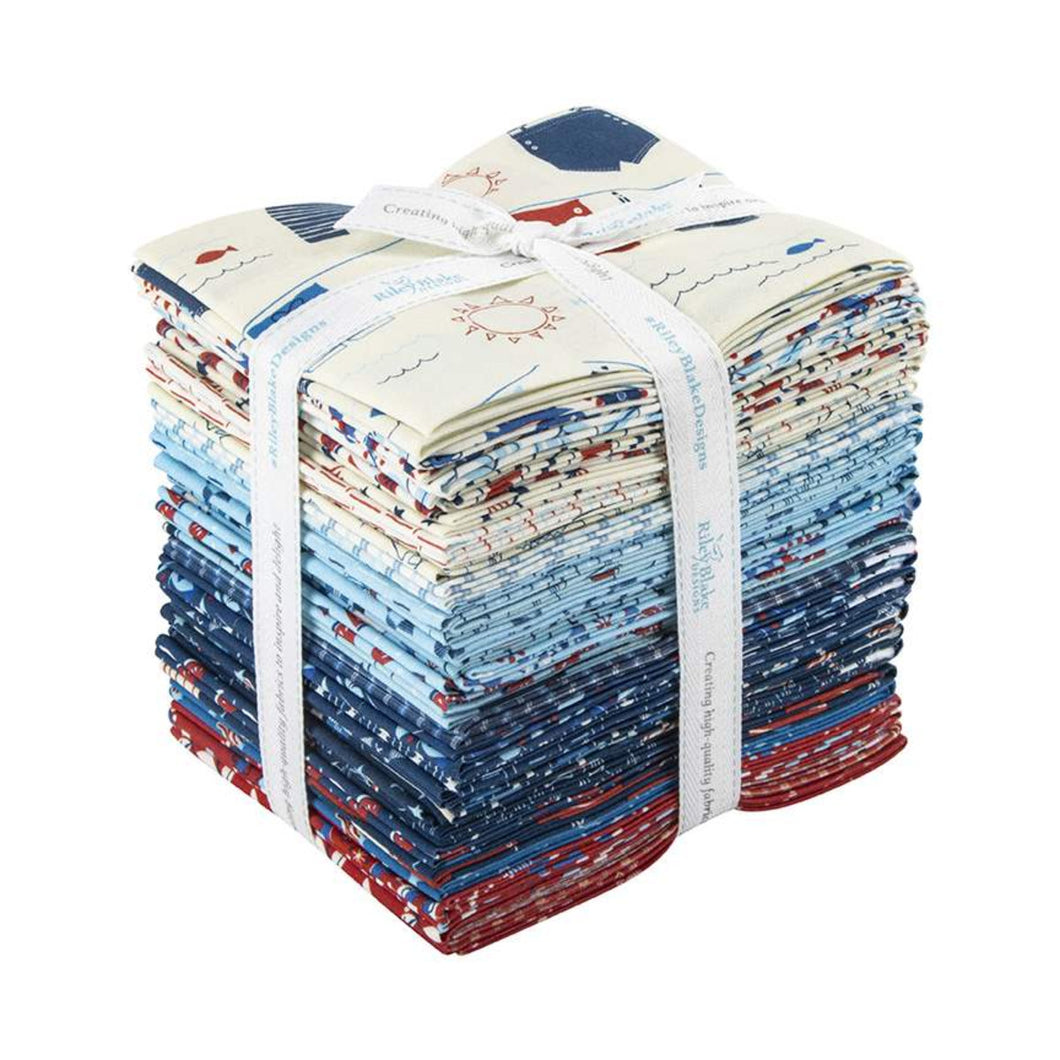 Red White and Bang Fat Quarter Bundle by Sandy Gervais