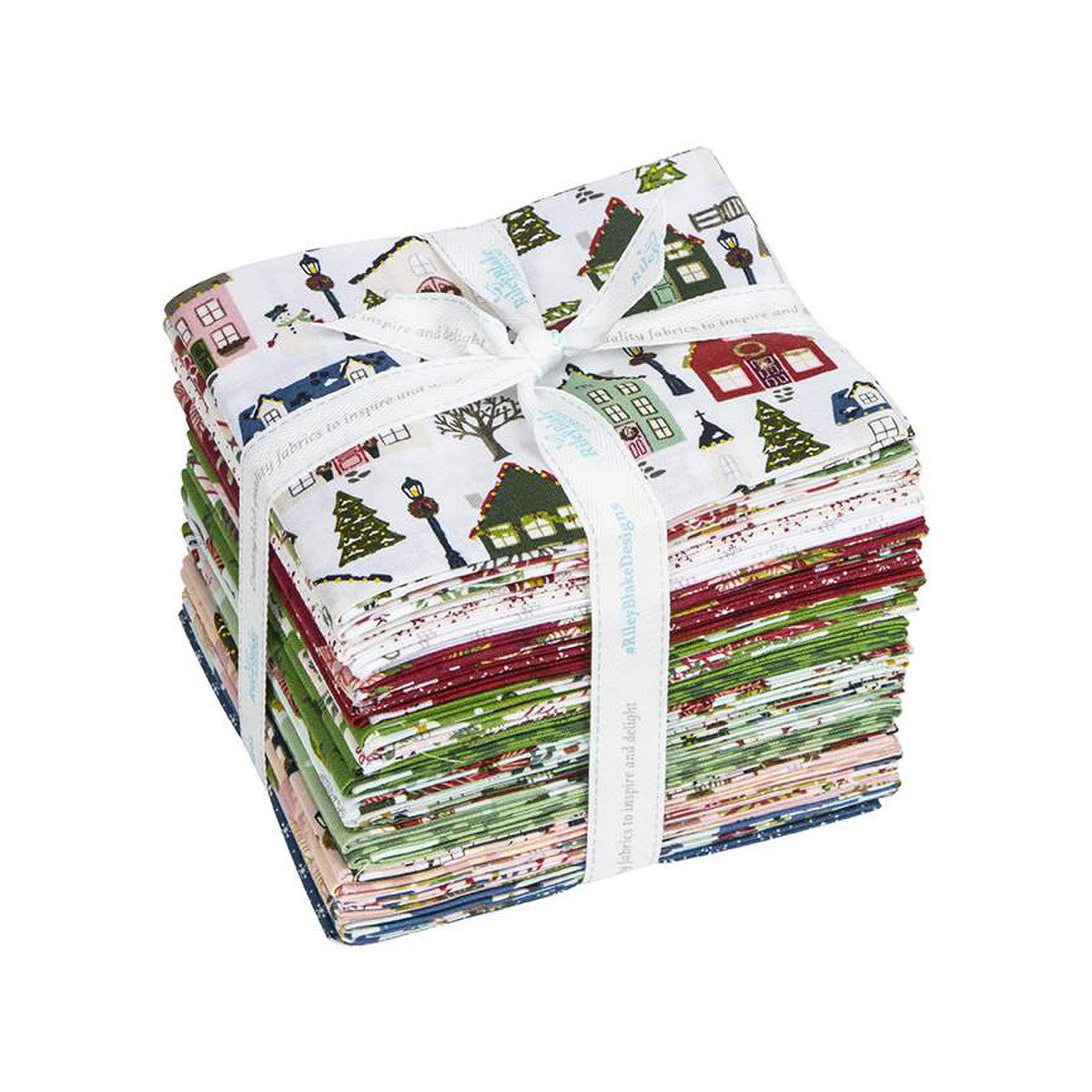 Christmas Village buy Fat Quarter Bundle by Katherine Lenius for Riley Blake (fq-12240-24)