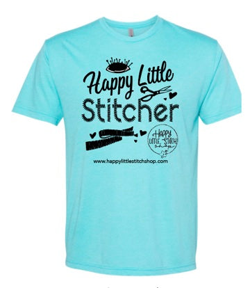 Happy Little Stitcher Shirt - Aqua Crew by Happy Little Stitch Shop