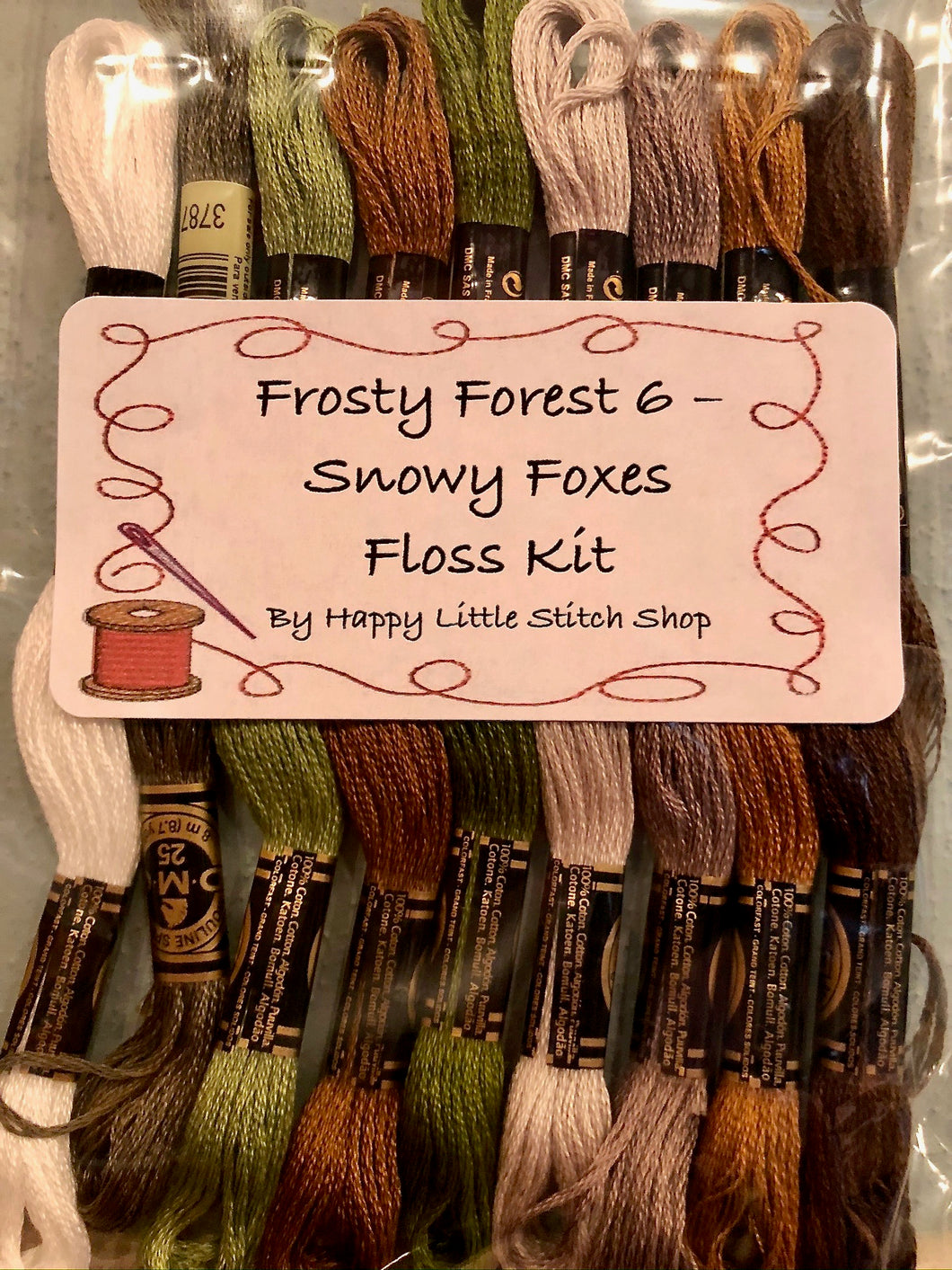 Floss Kit - Frosty Forest 6 - Snowy Foxes