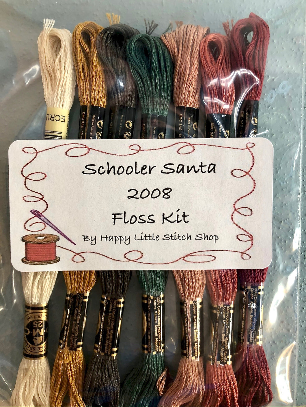 Floss Kit - Schooler Santa 2008