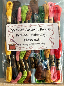 Floss Kit - Year of Animal Fun & Frolics - February