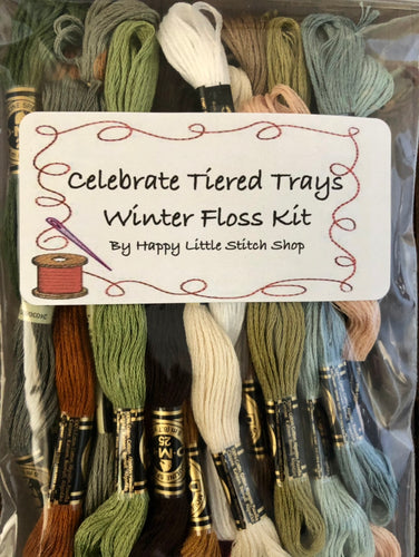 Floss Kit - Celebrate Tiered Trays Winter by Madame Chantilly