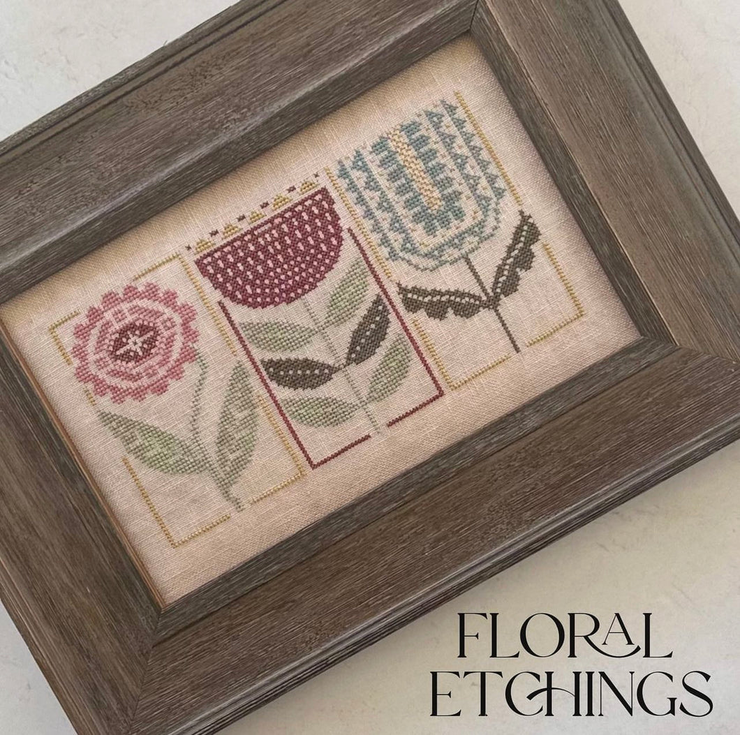 Floral Etchings by Heart in Hand Needleart