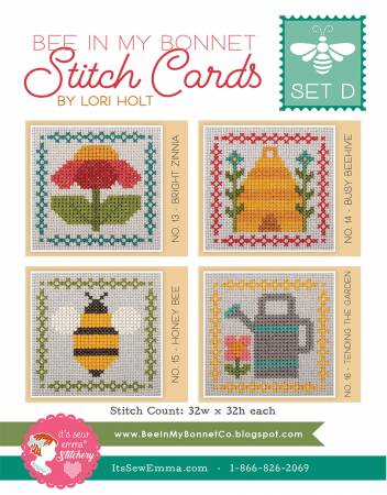 Bee in My Bonnet Stitch Cards - Set D by Lori Holt