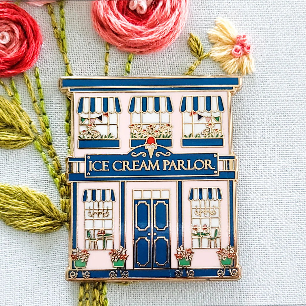 Needle Minder - Main Street Ice Cream Parlor by Beverly McCullough