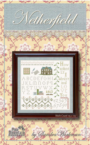 Pride and Prejudice - Netherfield Cross Stitch Pattern by Pine Mountain Designs