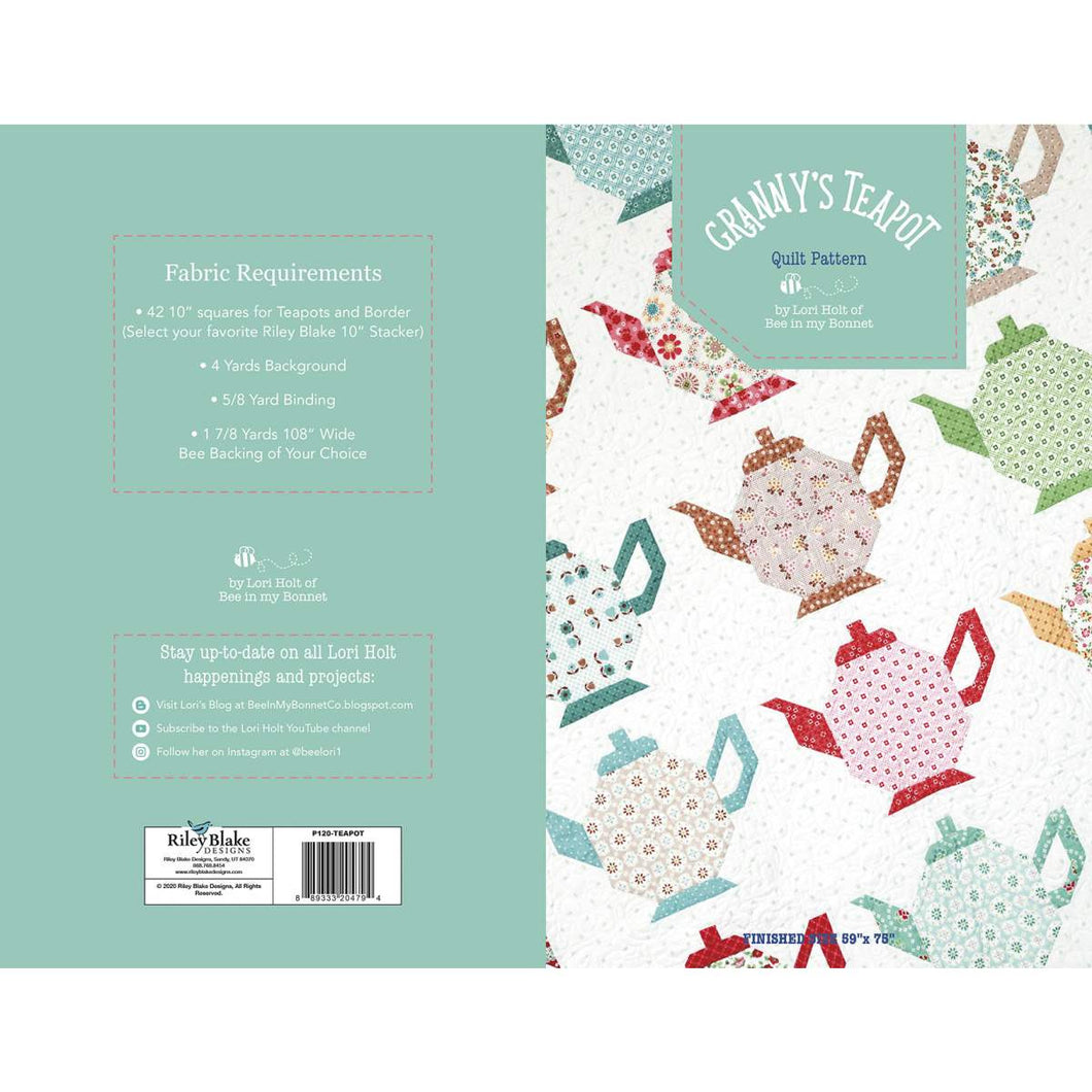 Quilt Pattern - Granny's Teapots by Lori Holt
