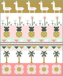 Tropical Hibiscus Row Quilt Kit by Burlap and Blossom