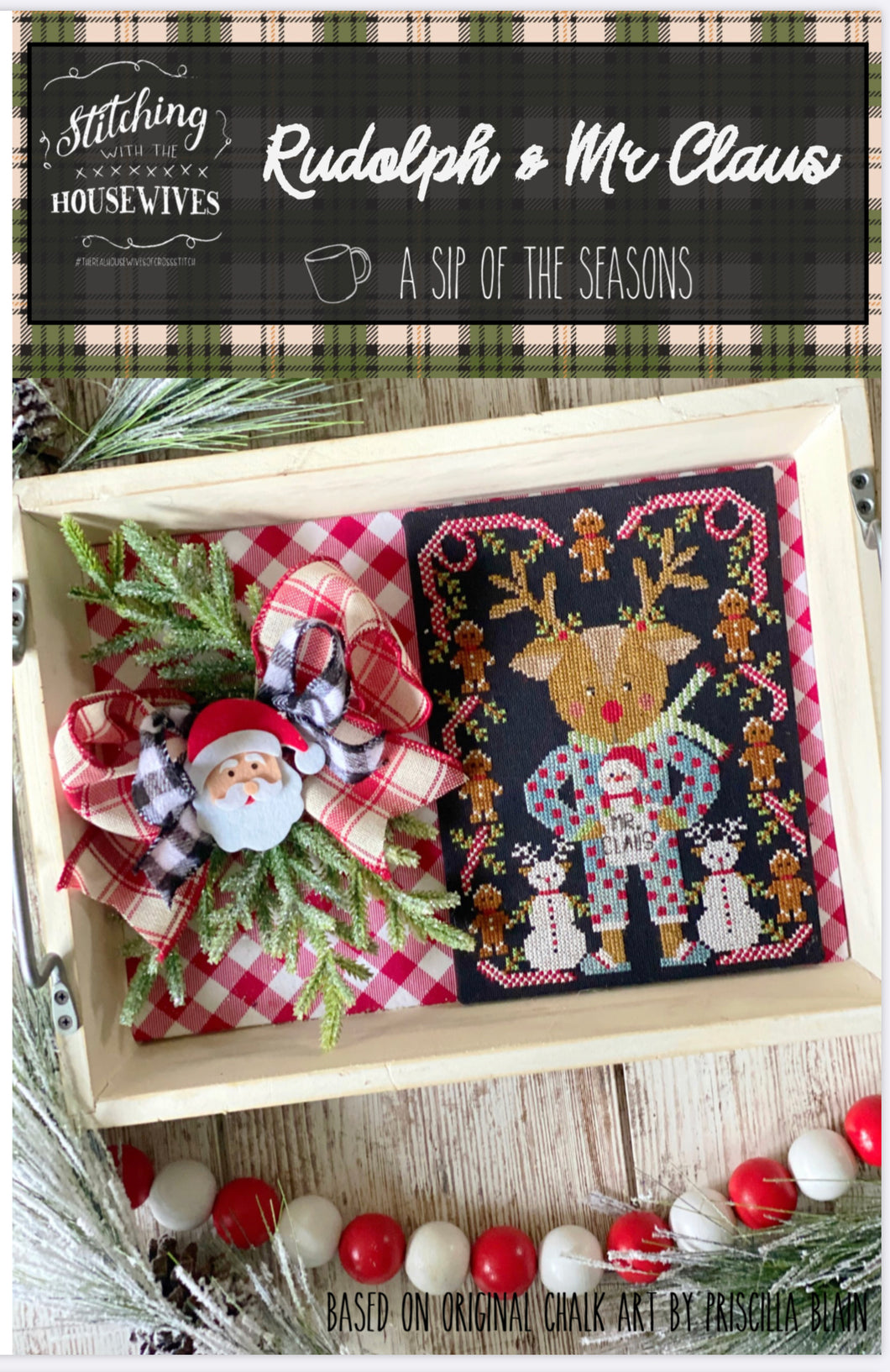 Rudolph & Mrs. Claus by Stitching With the Housewives