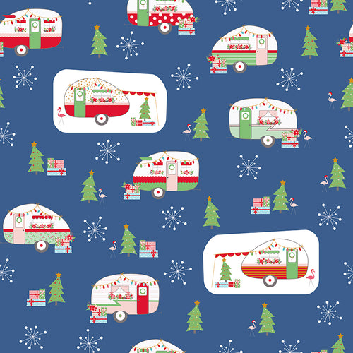 Christmas Adventure - Main Denim Sparkle by Beverly McCullough of Flamingo Toes