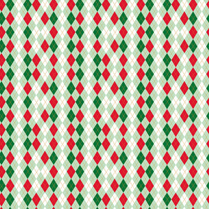 Christmas Adventure - Argyle Sweet Mint Sparkle by Beverly McCullough of Flamingo Toes