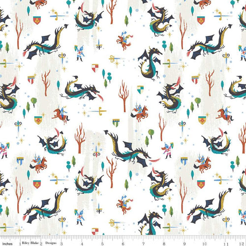 Little Brier Rose - Dragons White Sparkle by Jill Howarth