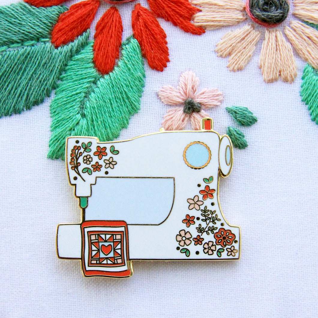 Needle Minder - Floral Sewing Machine by Flamingo Toes – Happy Little  Stitch Shop