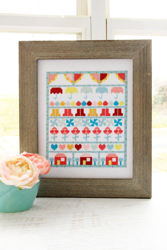 Singing in the Rain Cross Stitch by Flamingo Toes