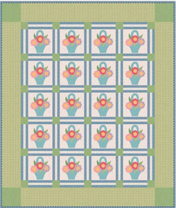 Vintage Flower Baskets Quilt Kit by Lori Holt