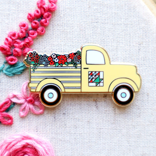 Needle Minder - Spring Flower Vintage Truck by Flamingo Toes