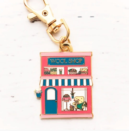 Charm - Wool Shop Main Street Enamel Charm by Flamingo Toes