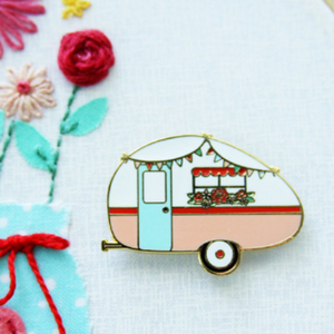 Needle Minder - Floral Vintage Camper by Flamingo Toes