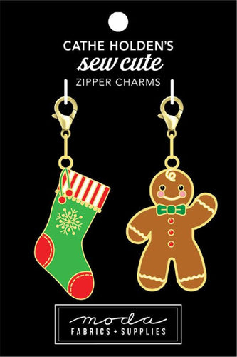 Zipper Pulls - Gingerbread/Stocking by Cathe Holden