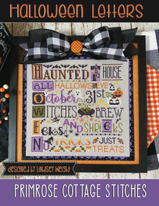 Halloween Letters by Primrose Cottage Stitches