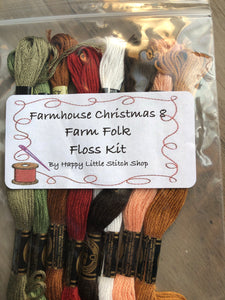 Floss Kit - Farmhouse Christmas - Farm Folk by Little House Needleworks